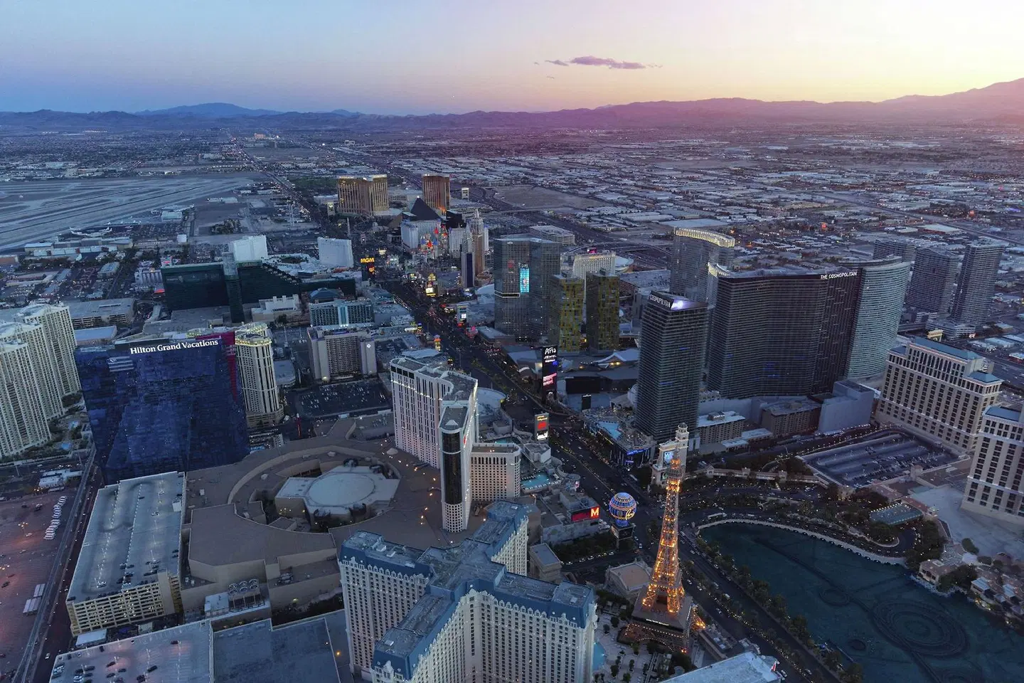Hilton Grand Vacations Club Elara Center Strip Las Vegas Terrasse