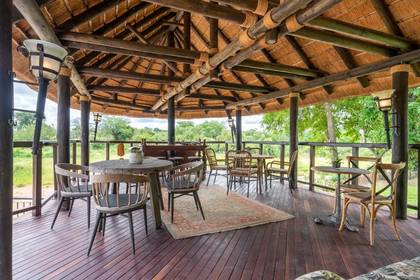 Shumbalala Game Lodge Terrasse