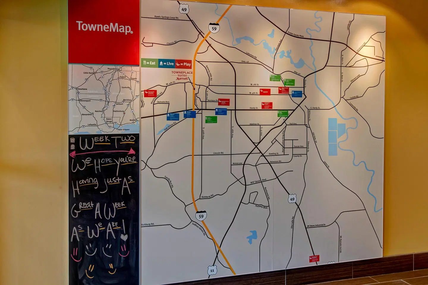 TownePlace Suites by Marriott Hattiesburg Landkarte