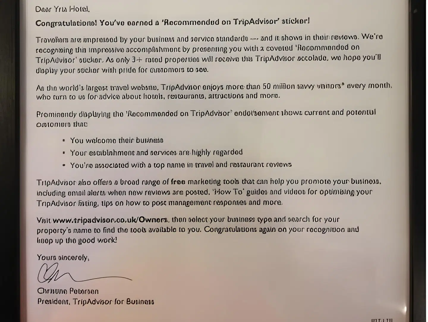 Yria Hotel Landkarte
