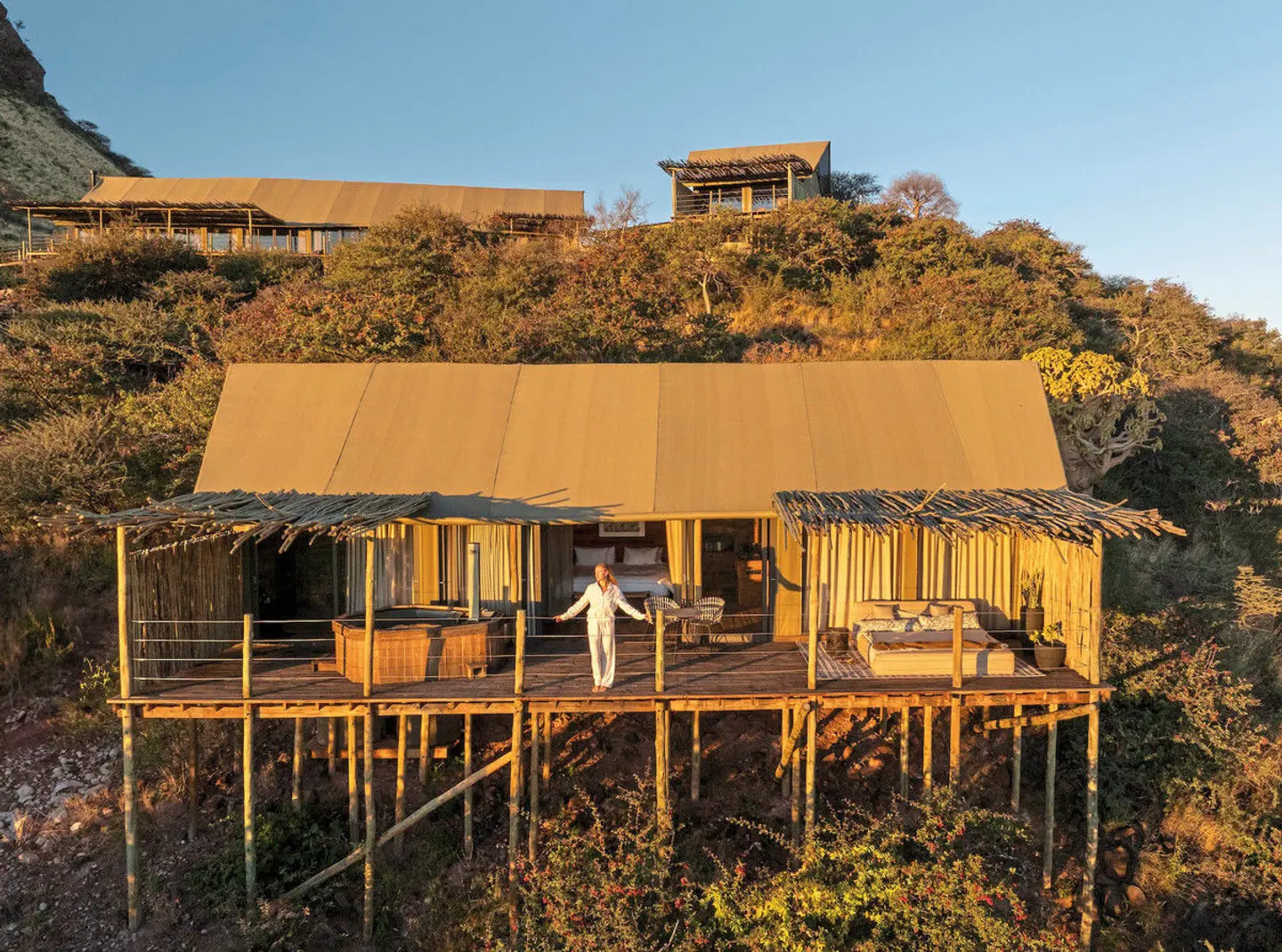 TimBila Safari Lodge Terrasse