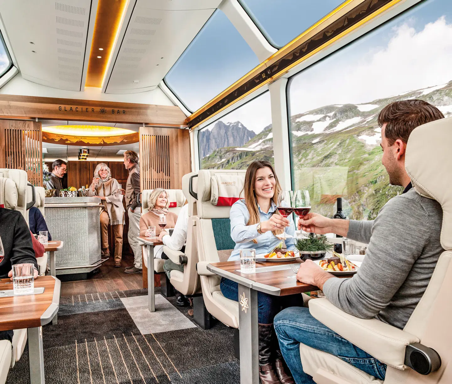 Bahnrundreise mit Glacier und Bernina Express Restaurant