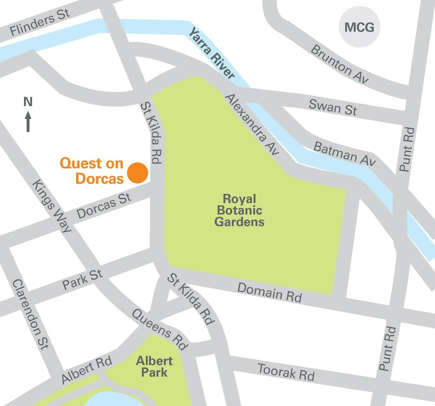 Quest on Dorcas Landkarte