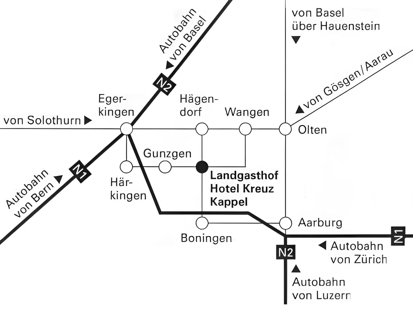 Kreuz Landkarte