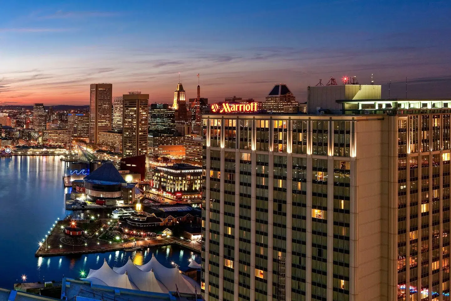 Baltimore Marriott Waterfront Terrasse
