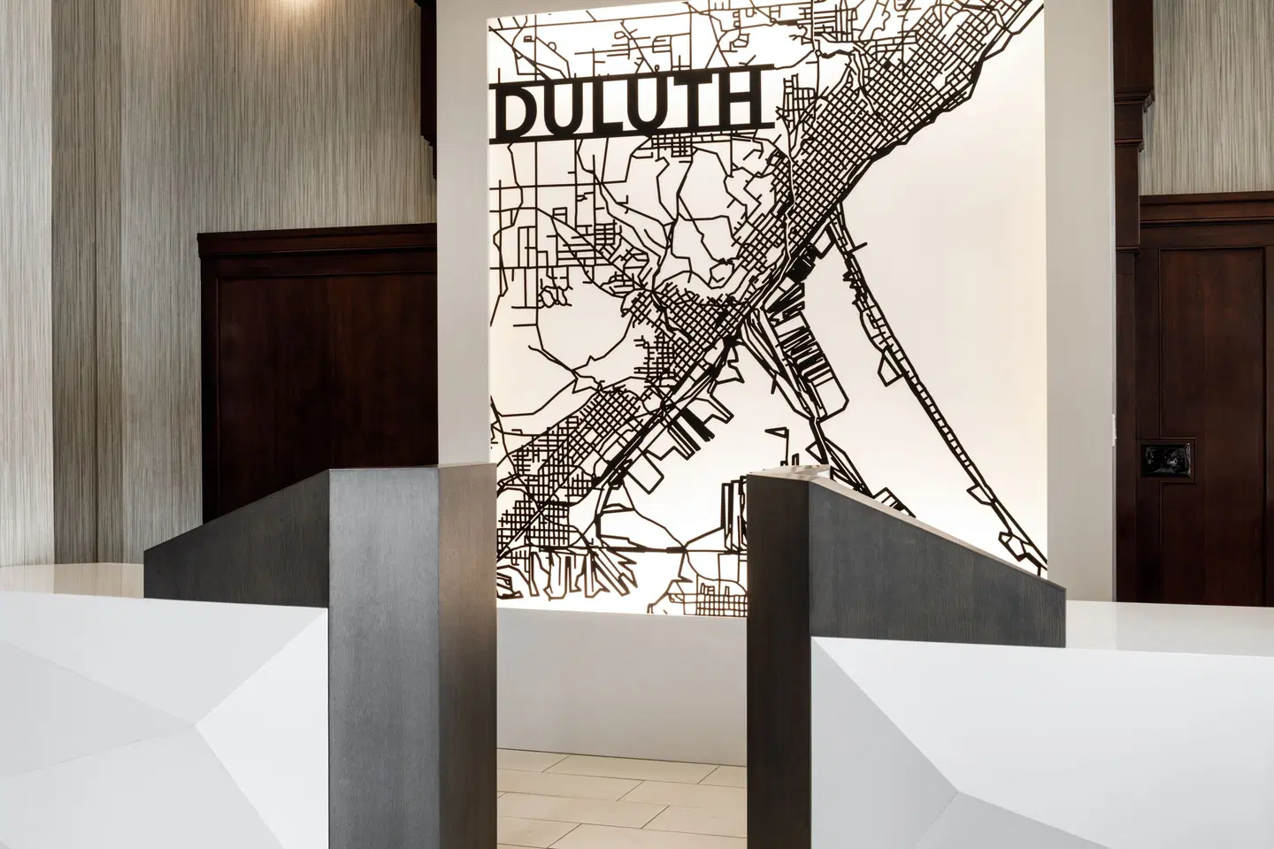 Sheraton Duluth Hotel Landkarte