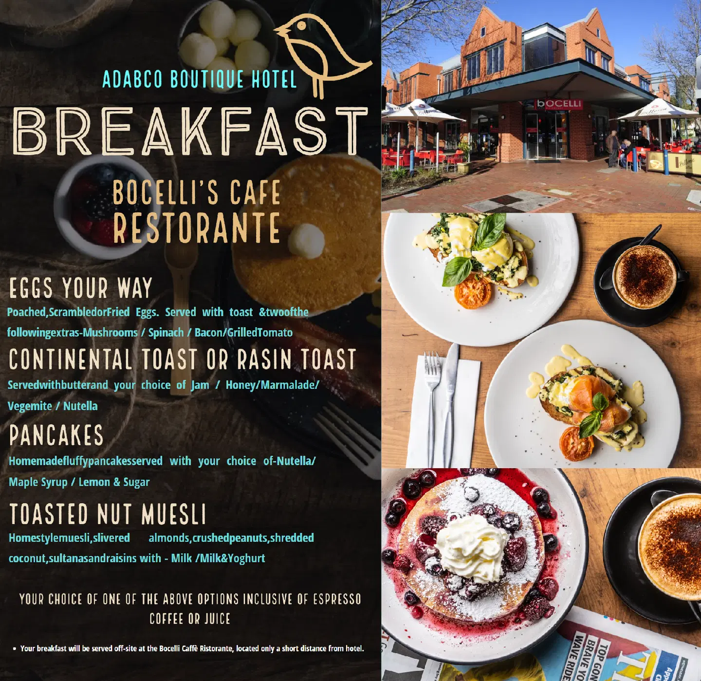 Adabco Boutique Hotel Adelaide Landkarte