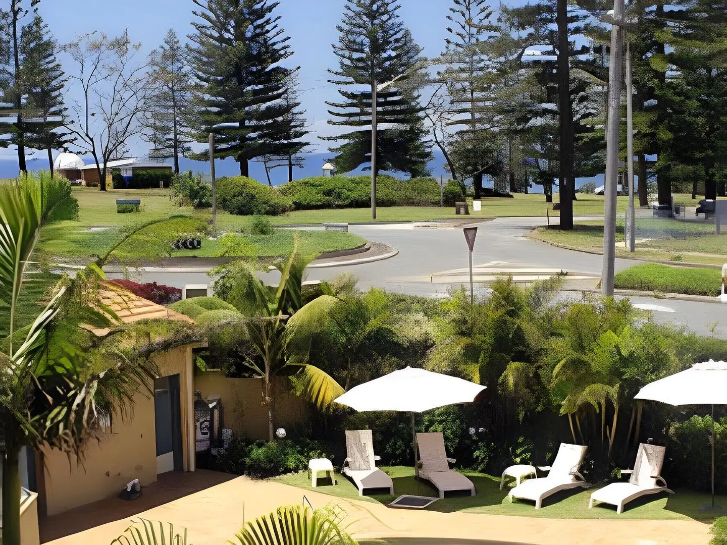 Town Beach Beachcomber Resort Garten