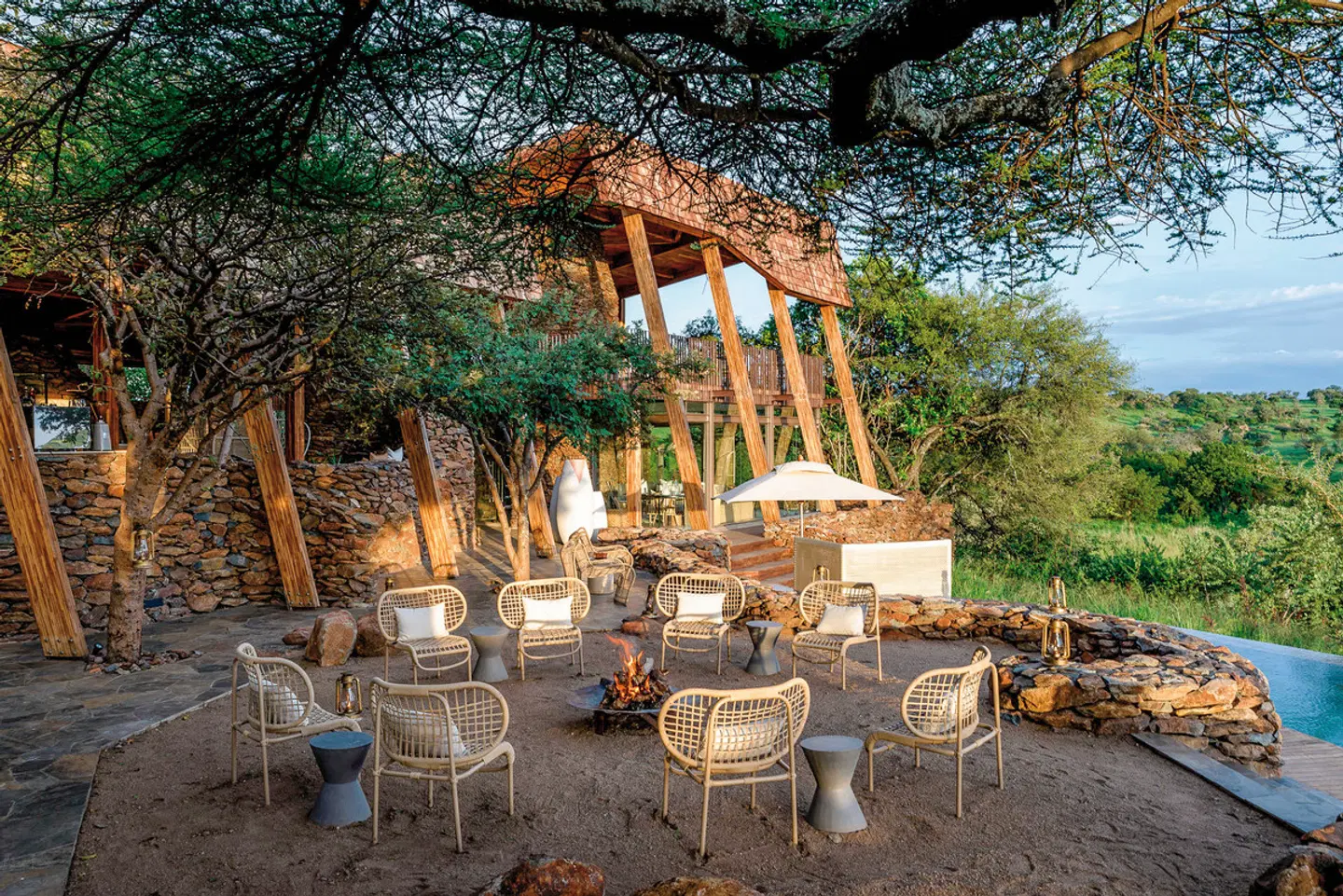 Singita Faru Faru Lodge Terrasse