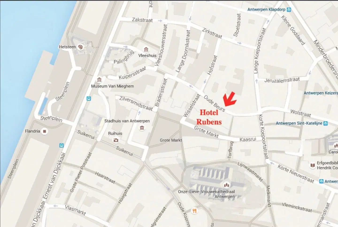 Rubens-Grote Markt Landkarte