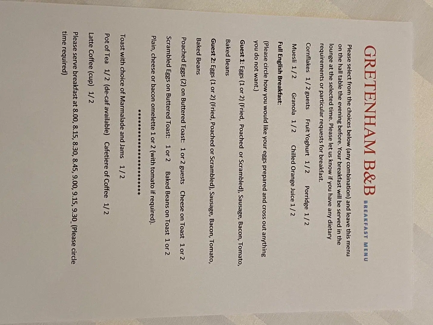 Gretenham B&B Landkarte