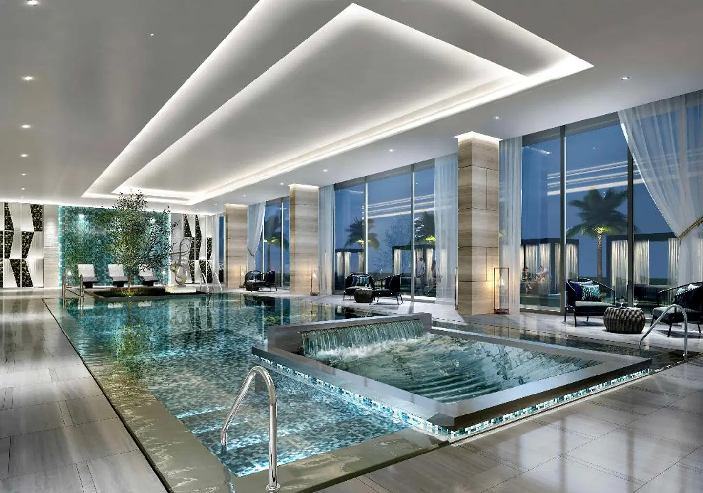 Hilton Bahrain City Centre Hotel & Residences Hallenbad
