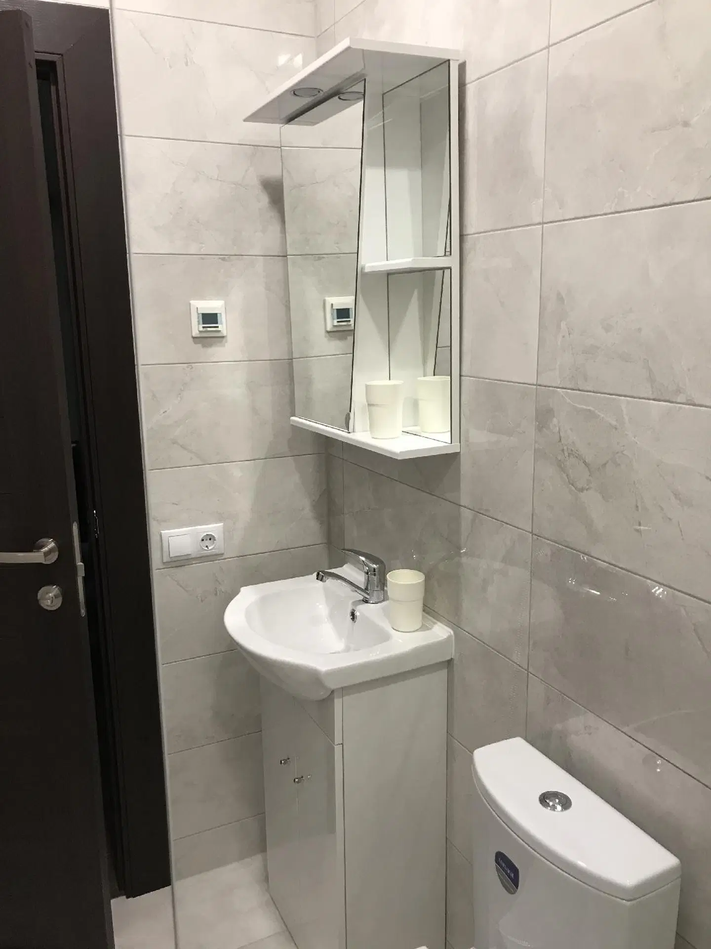 Hotel Akmene Badezimmer