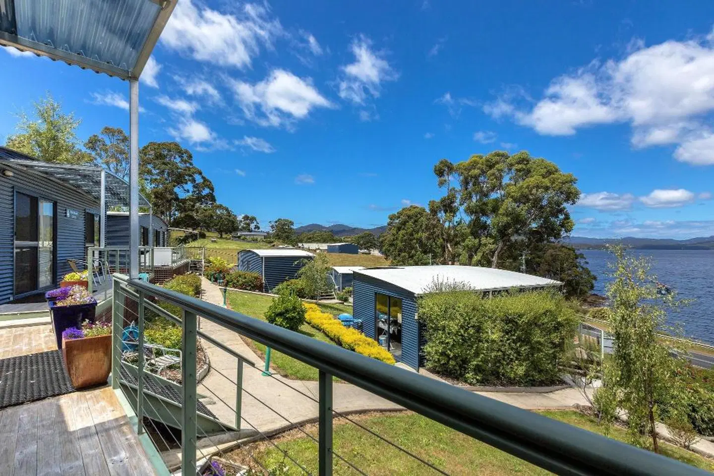 Port Huon Cottages Terrasse