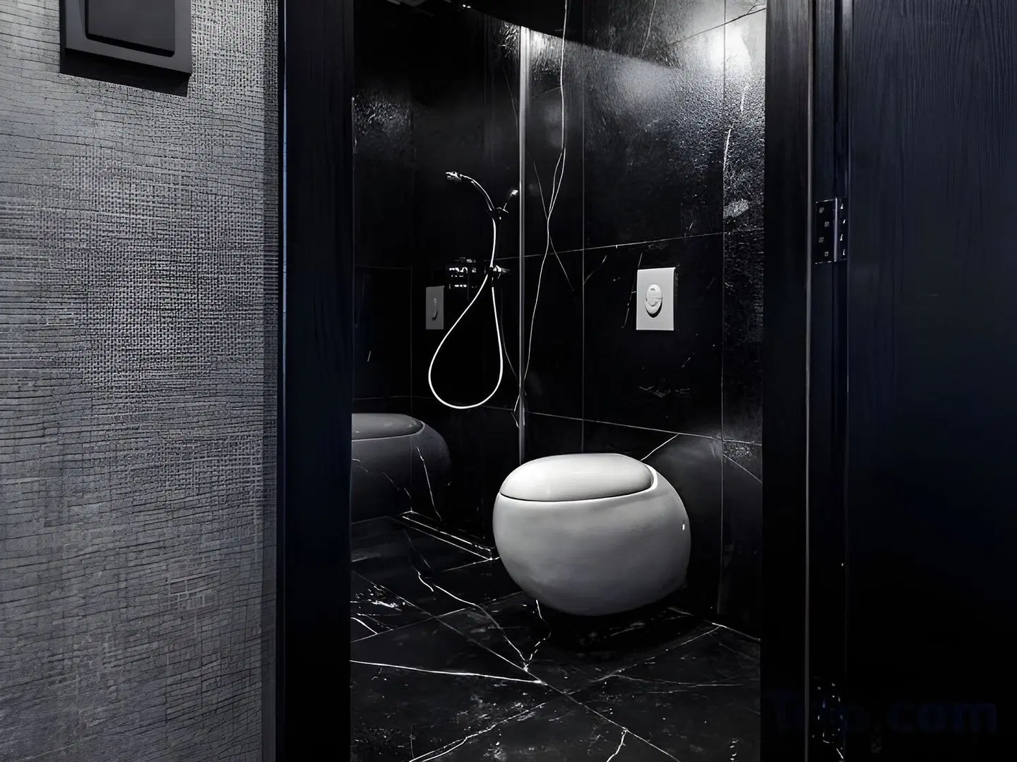 Black Badezimmer