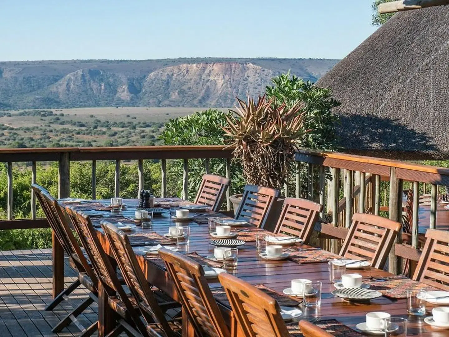 Amakhala Game Reserve - Woodbury Lodge Terrasse
