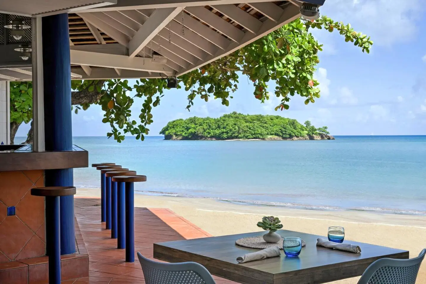 Sandals Halcyon Beach St. Lucia Terrasse
