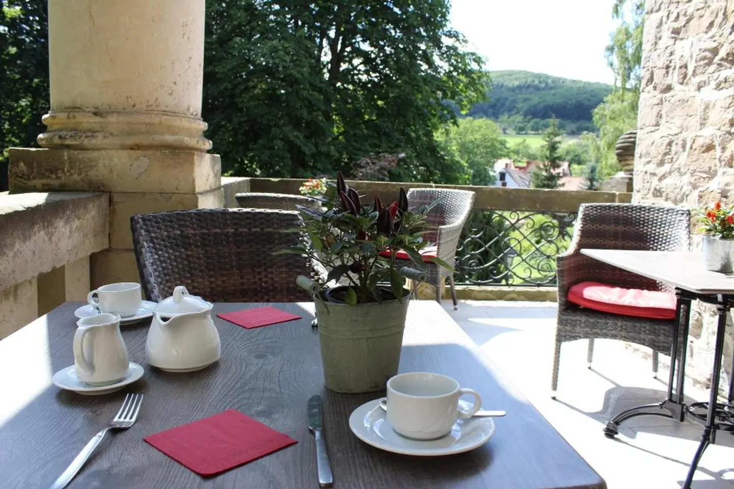 Schloss Stecklenberg Terrasse