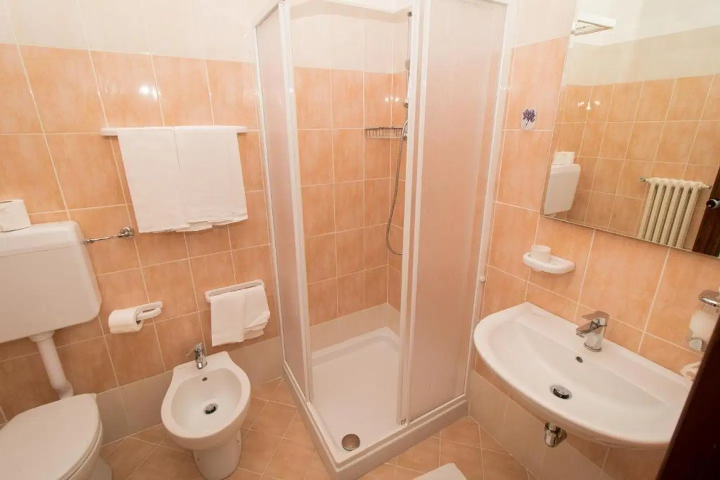 Hotel Cristallo Badezimmer
