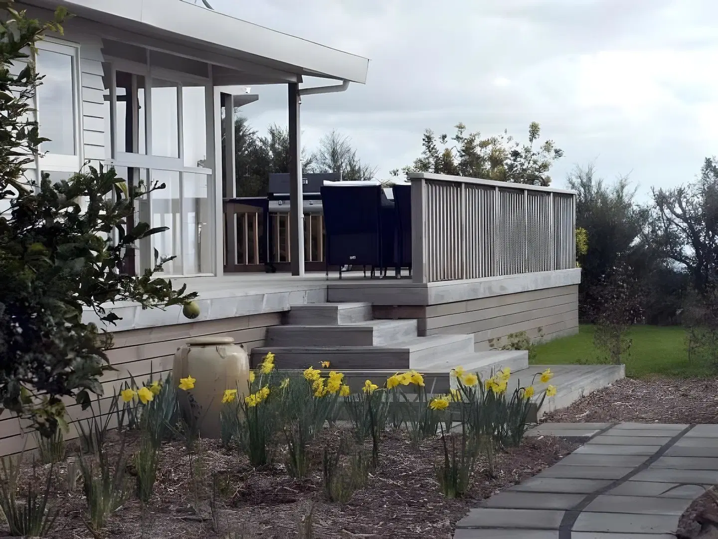 Auckland Country Cottages Terrasse