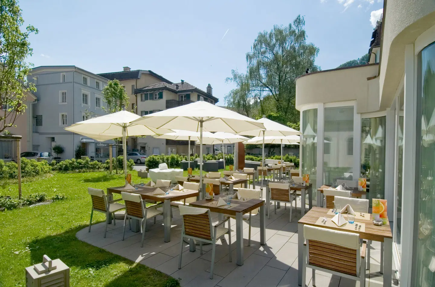 Sorell Hotel Tamina Bad Ragaz Terrasse