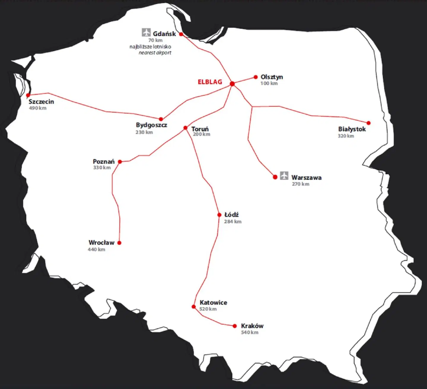 Focus Hotel Premium Elblag Landkarte
