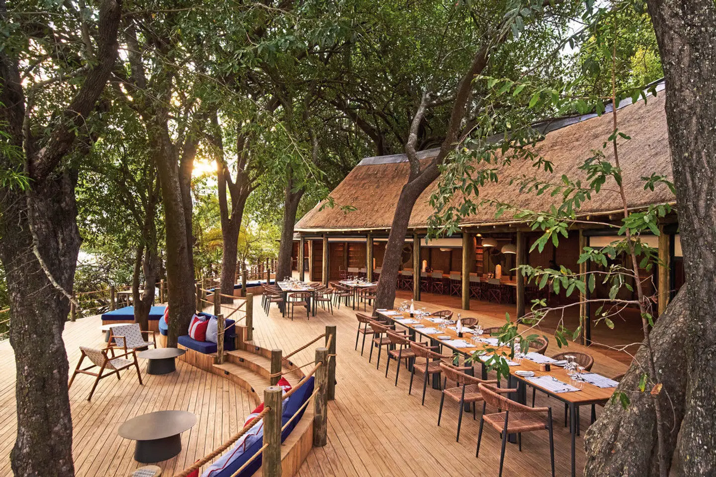 Xugana Island Lodge Terrasse