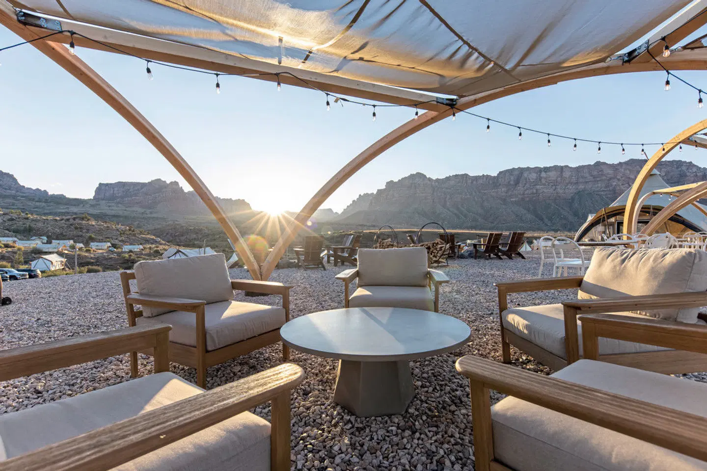 Under Canvas Zion Terrasse