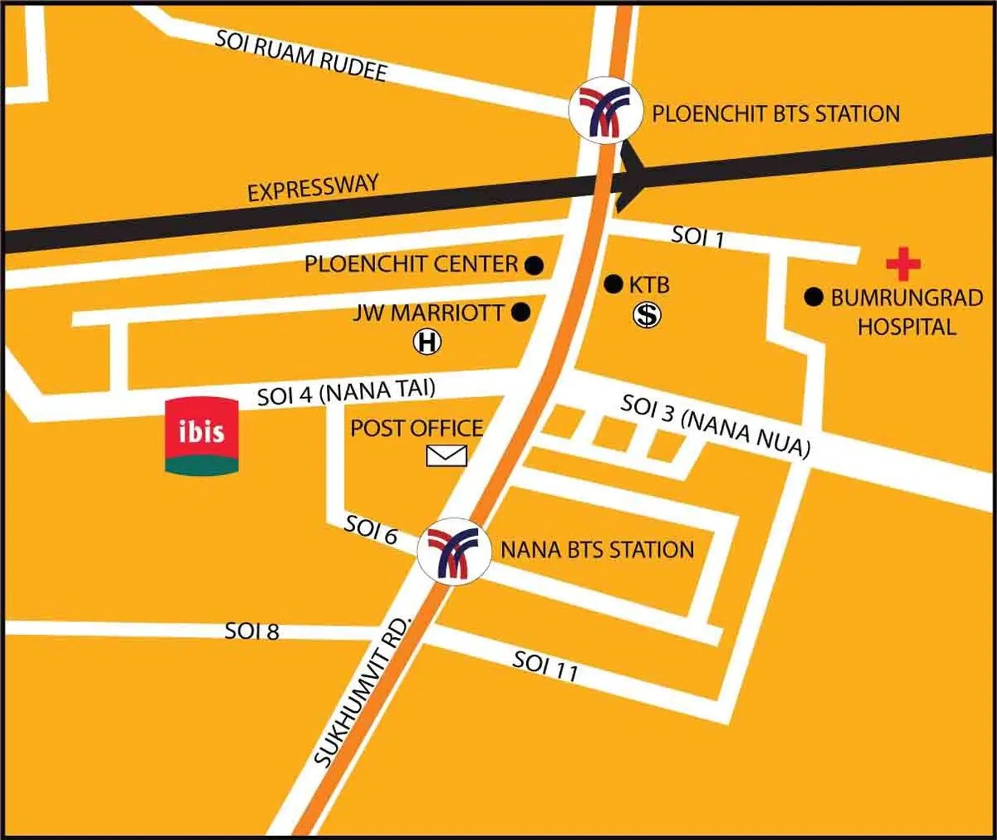 Ibis Bangkok Sukhumvit 4 Landkarte