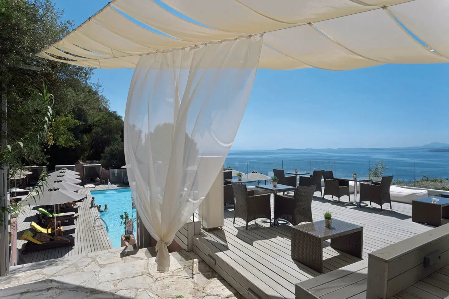 Marilena Sea View Hotel Terrasse