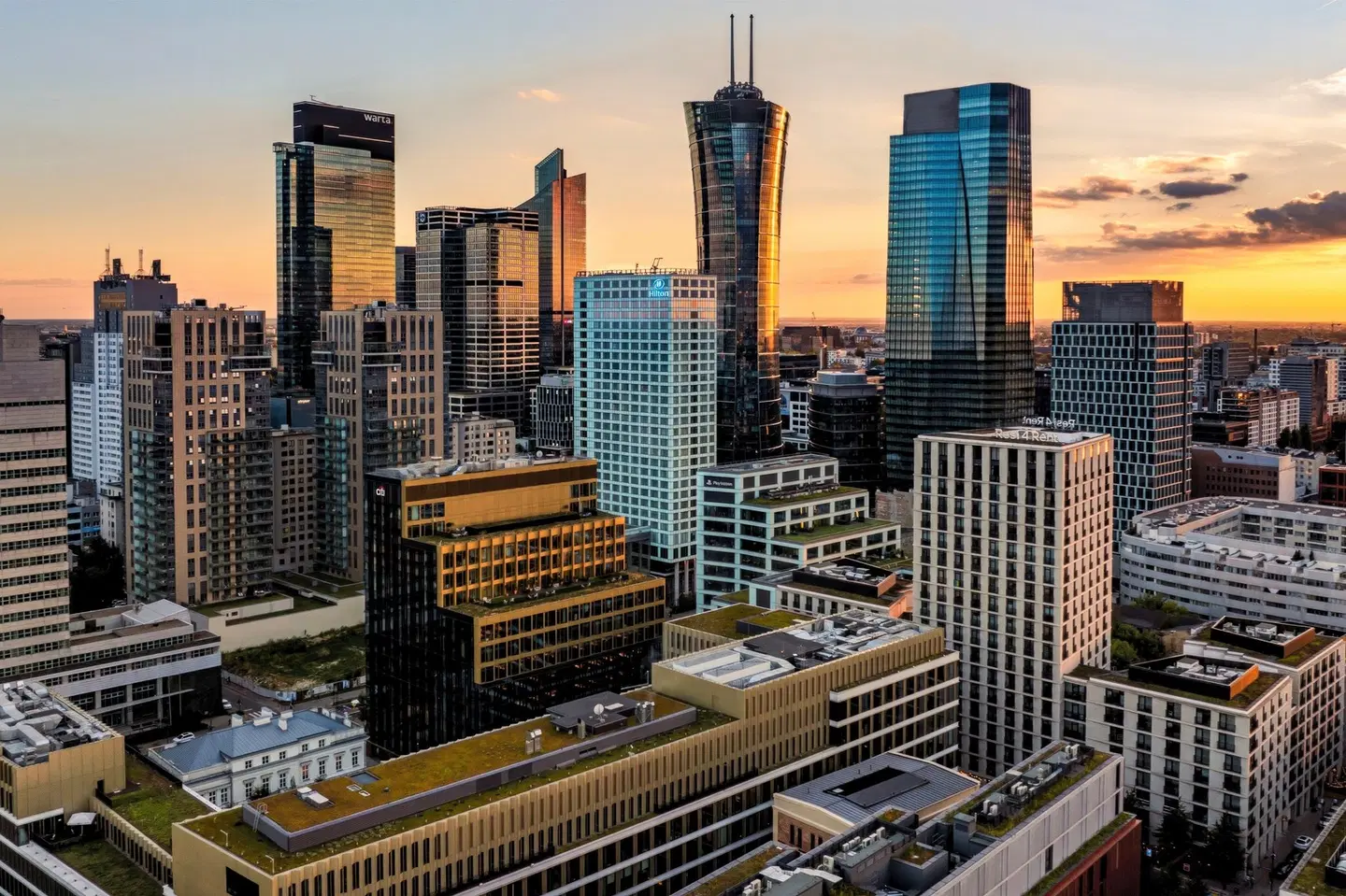 Hilton Warsaw Hotel Terrasse