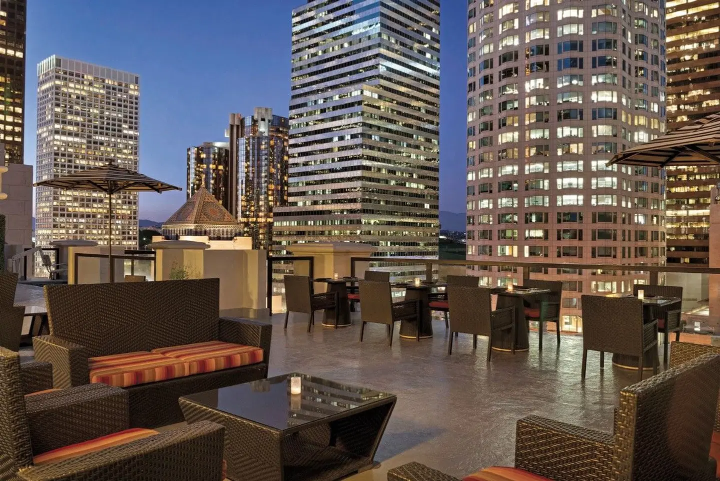 Hilton Checkers Los Angeles Terrasse