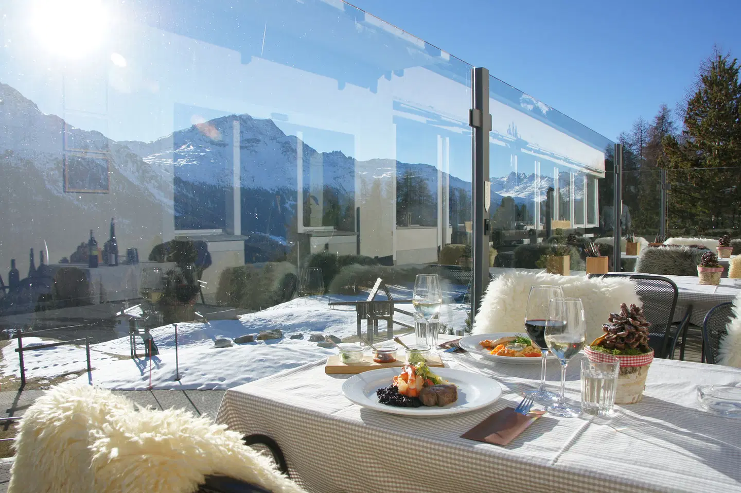 Berghotel Randolins Terrasse