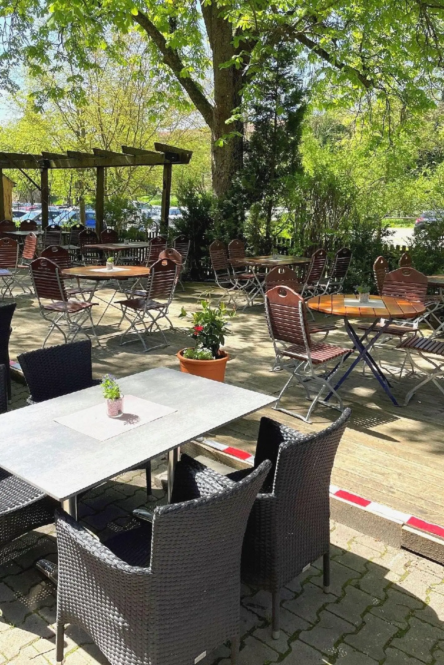 Hotel Rappen Rothenburg ob der Tauber Terrasse