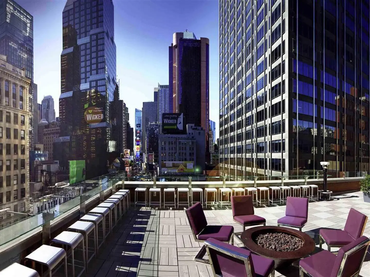 M Social Hotel Times Square New York Terrasse