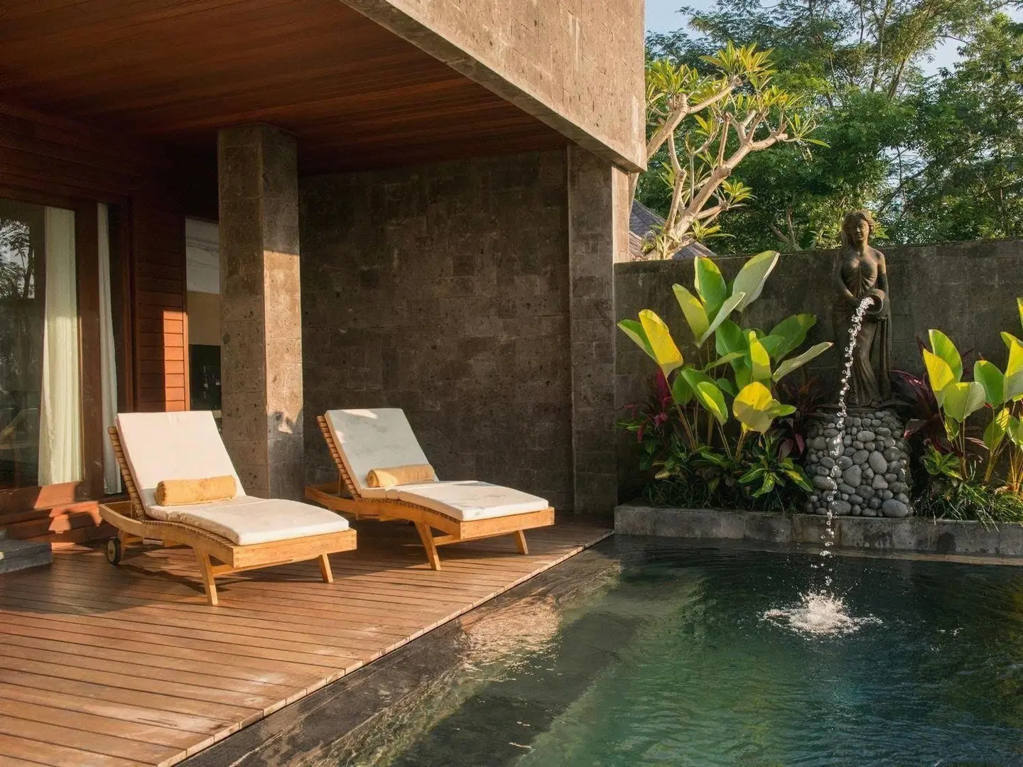 Black Penny Villas Ubud Terrasse