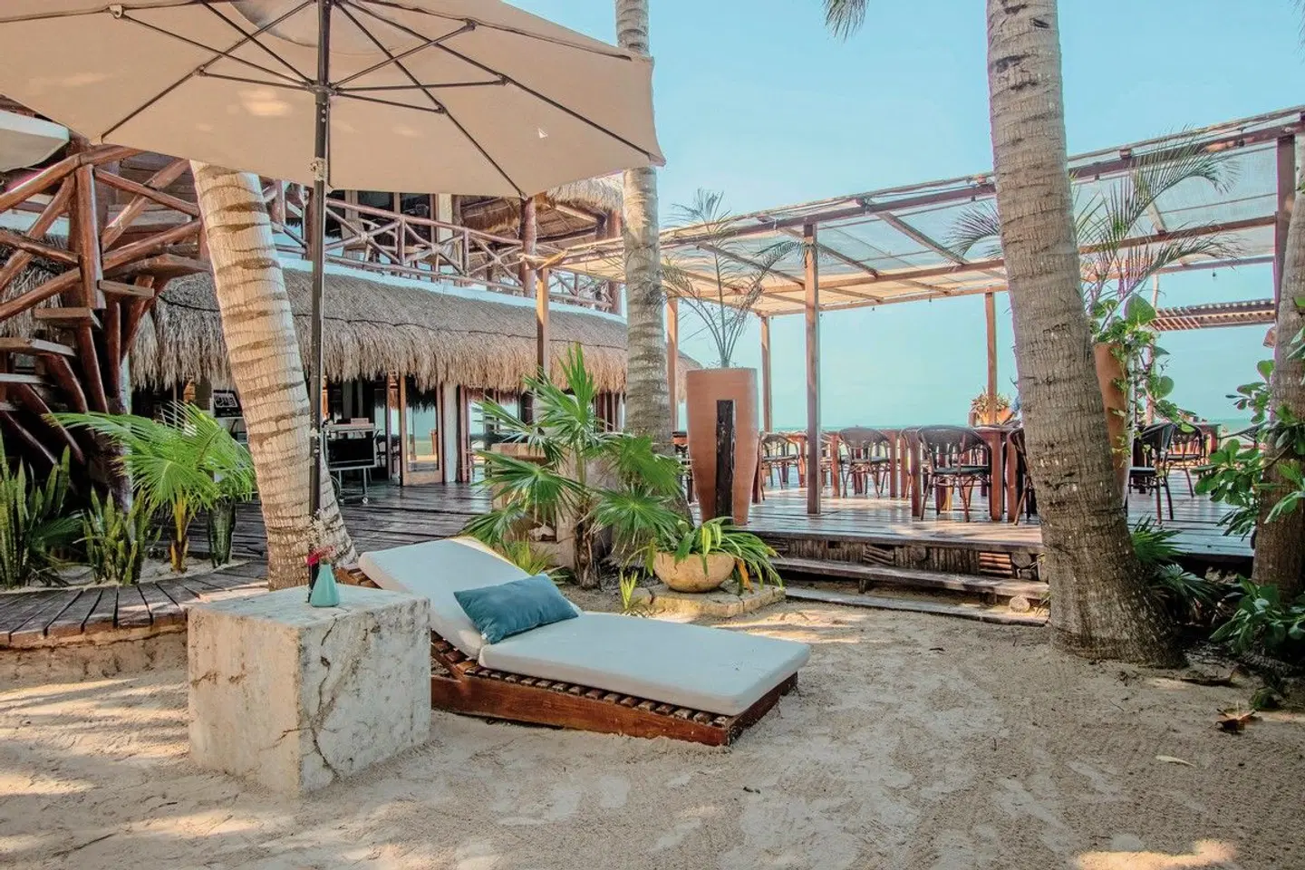 Las Nubes de Holbox Terrasse