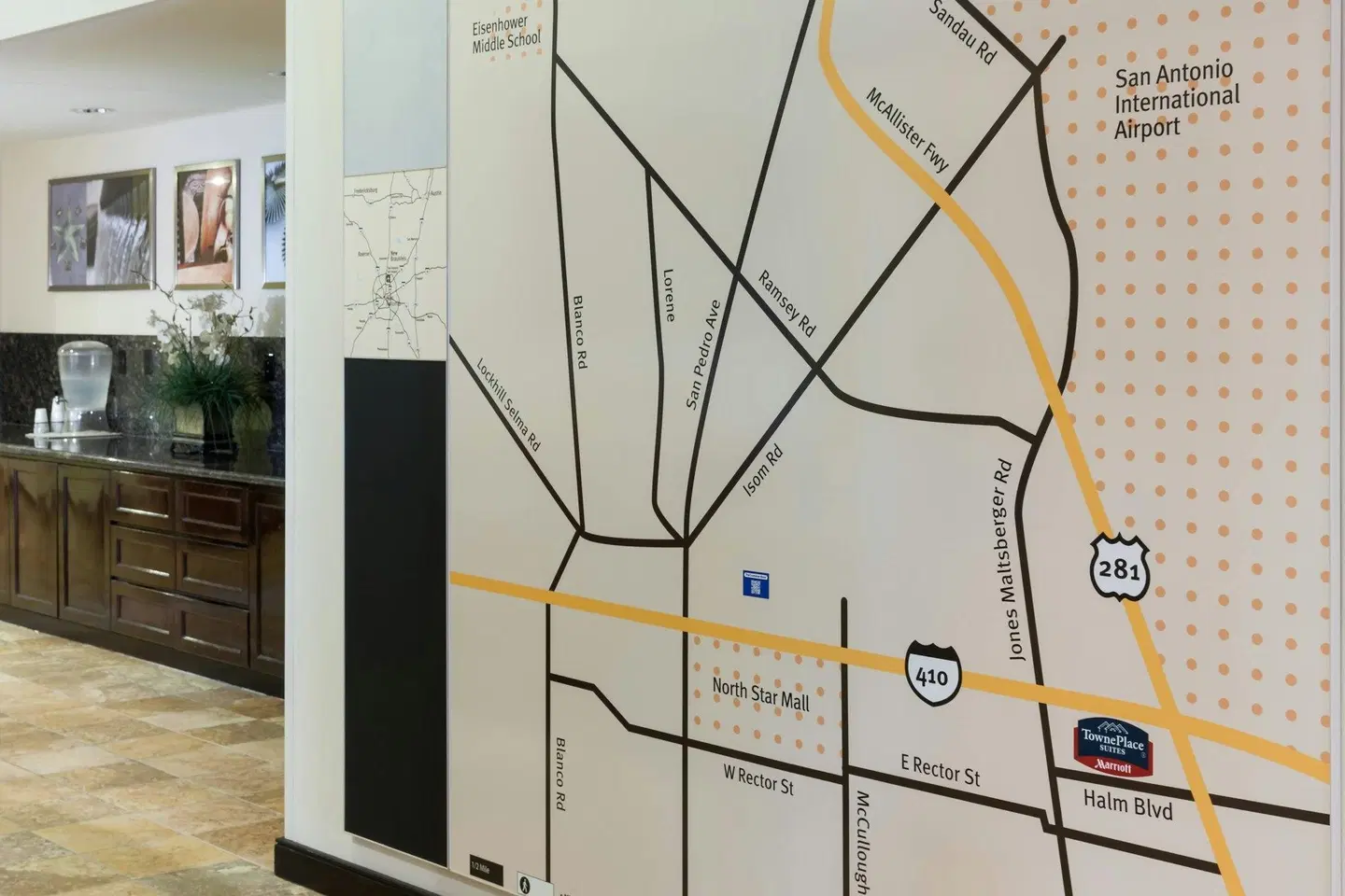TownePlace Suites by Marriott San Antonio Airport Landkarte