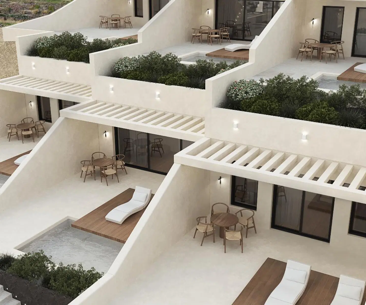 Pnoé Luxury Suites Terrasse