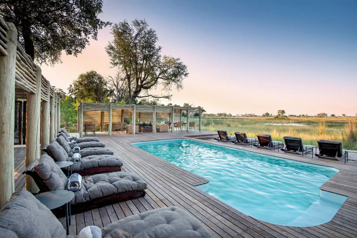 Tiererlebnis mit andBeyond Botswana Pool