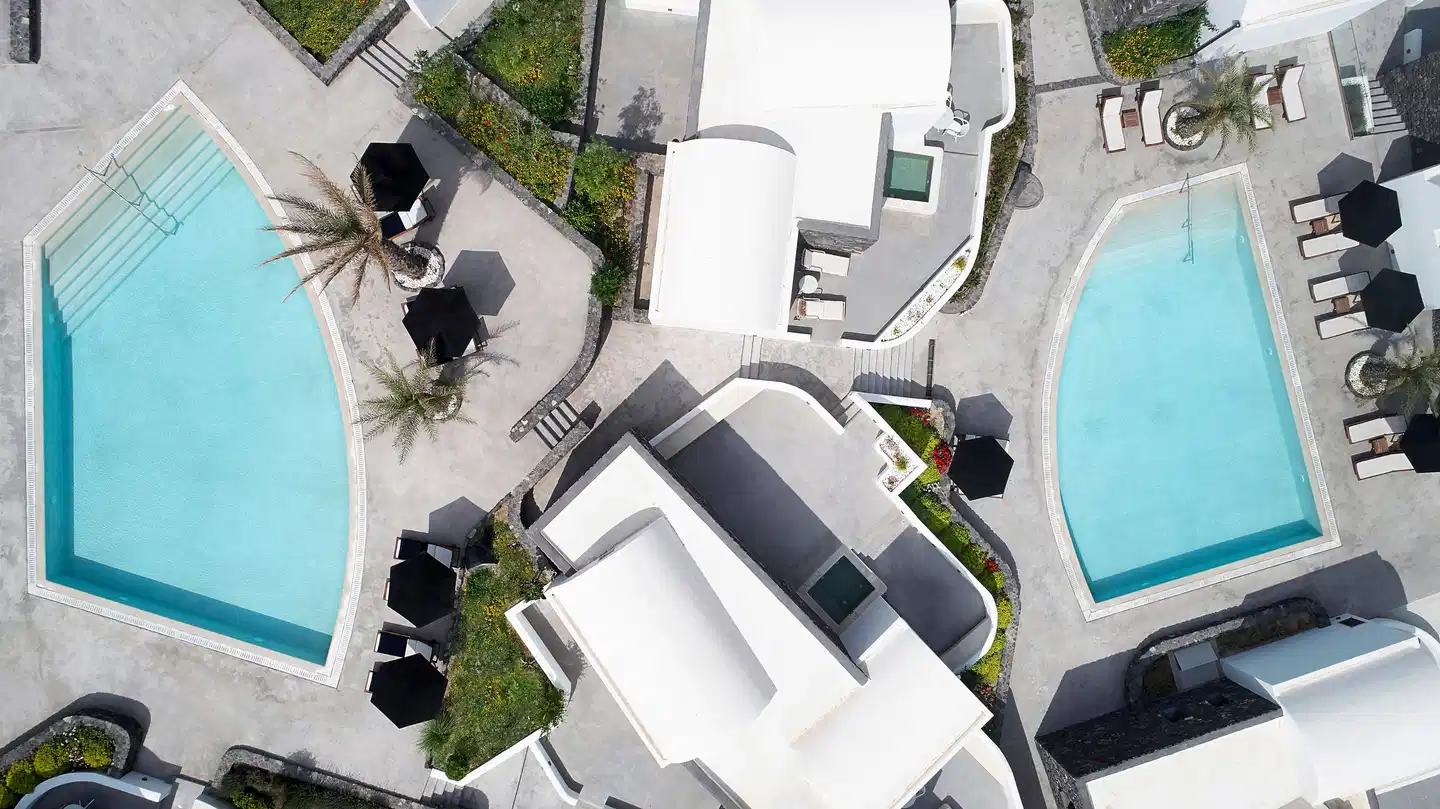 Santo Pure Oia Suites & Villas Luftaufnahme