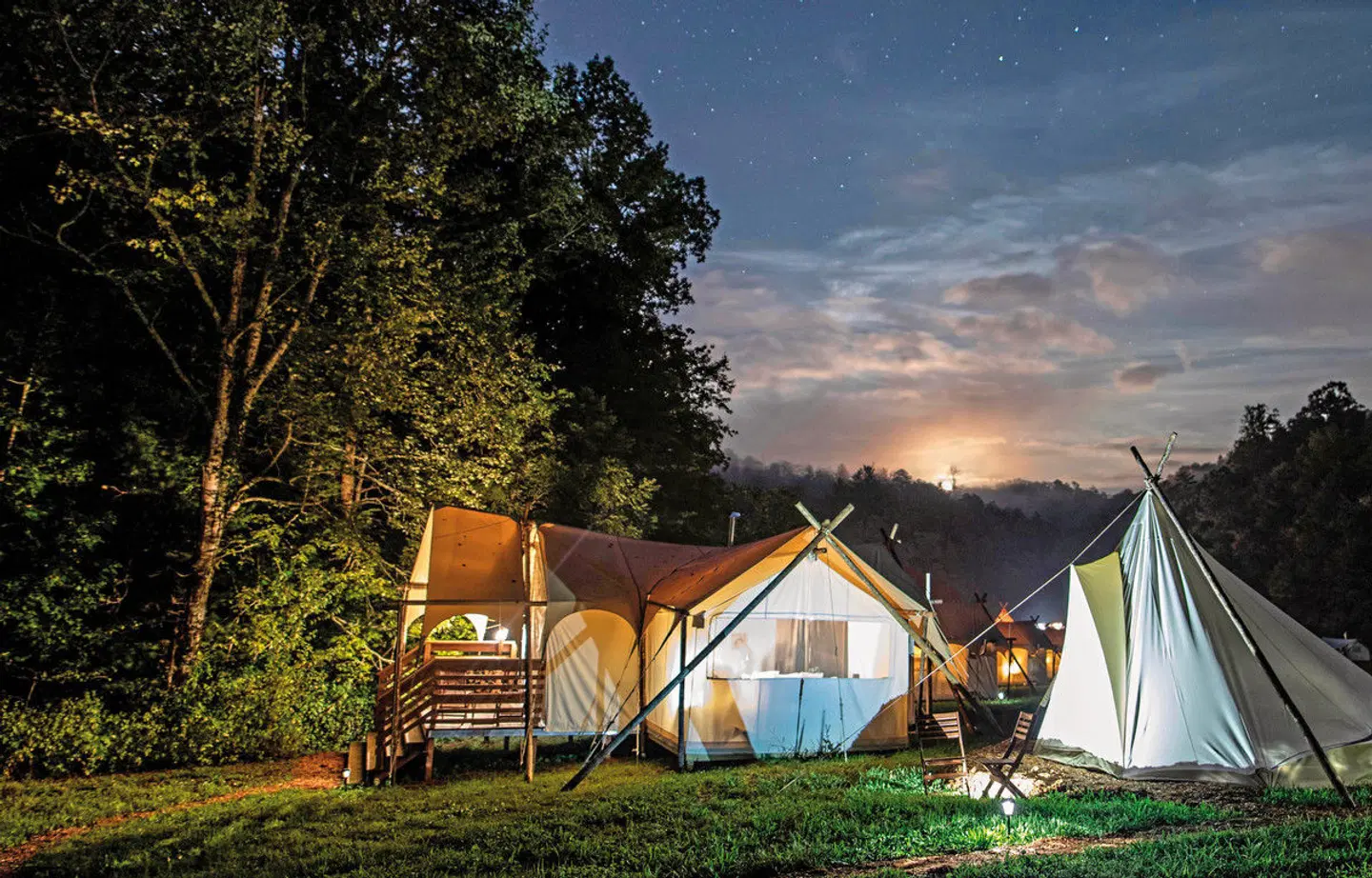 Under Canvas Great Smoky Mountains Terrasse