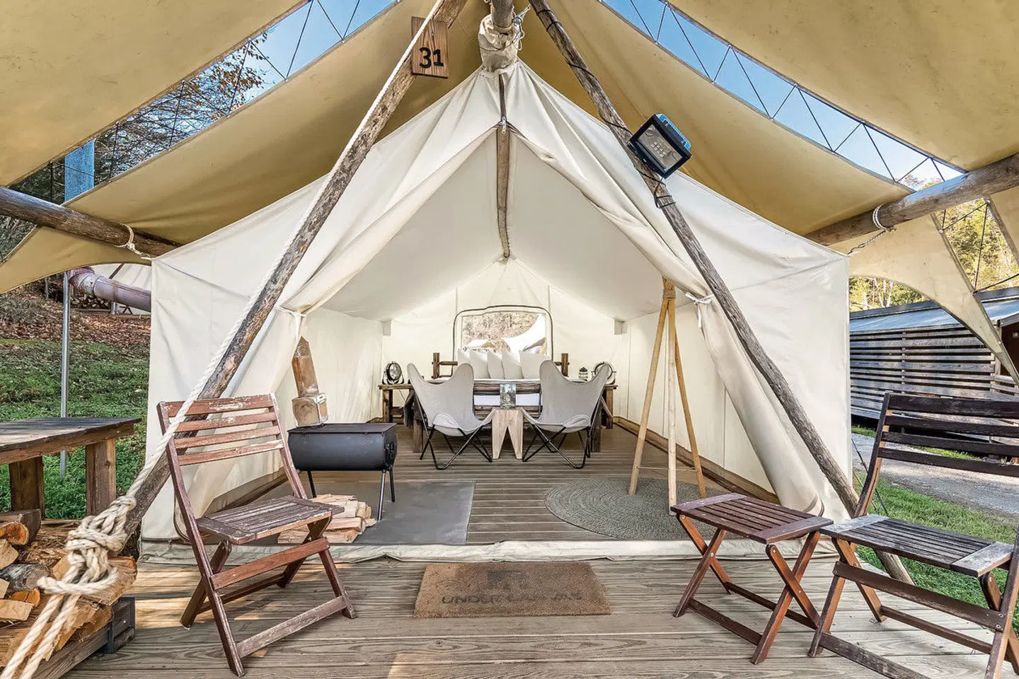 Under Canvas Great Smoky Mountains Terrasse