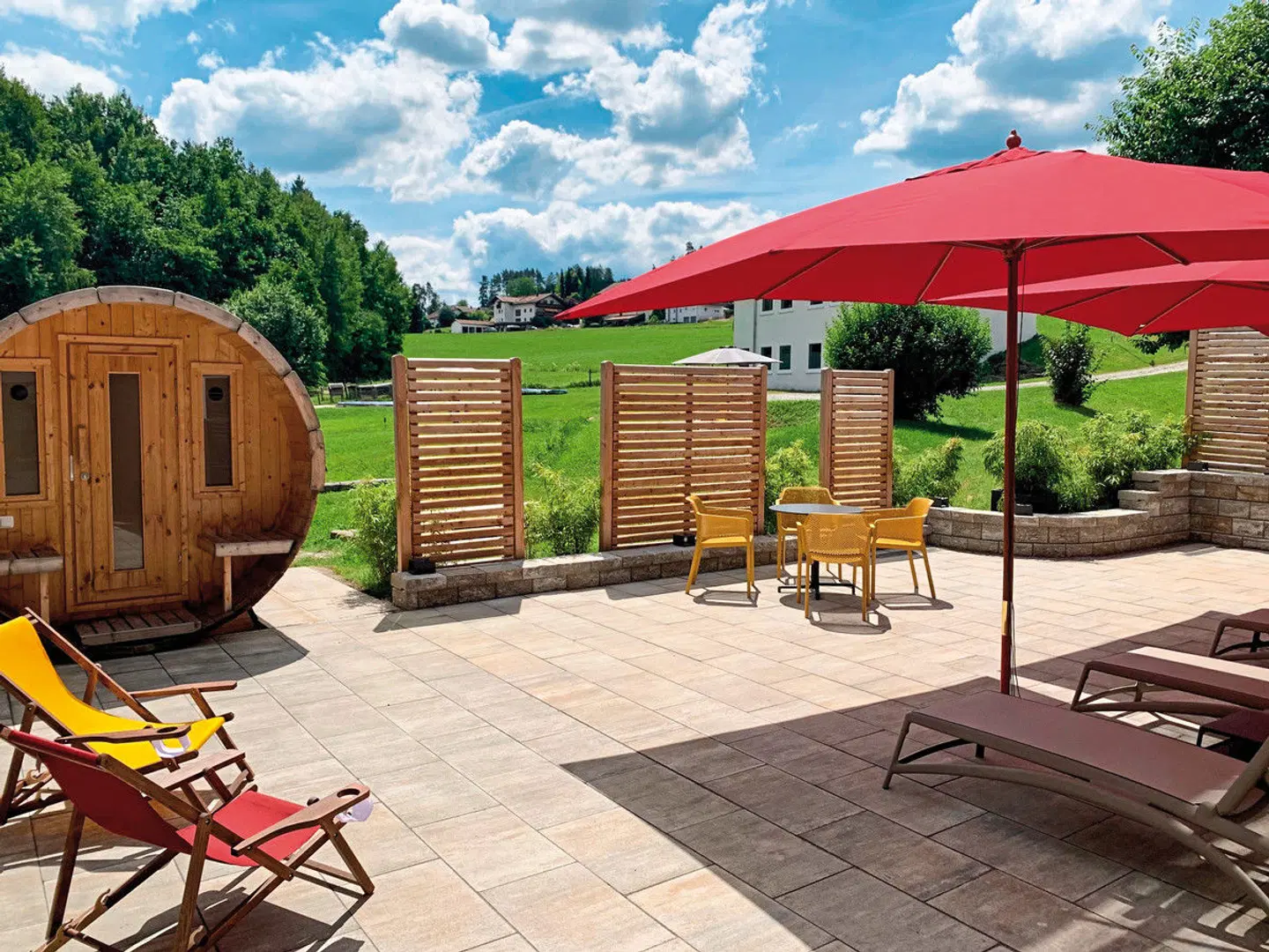 Feriendorf Schwarzholz Terrasse