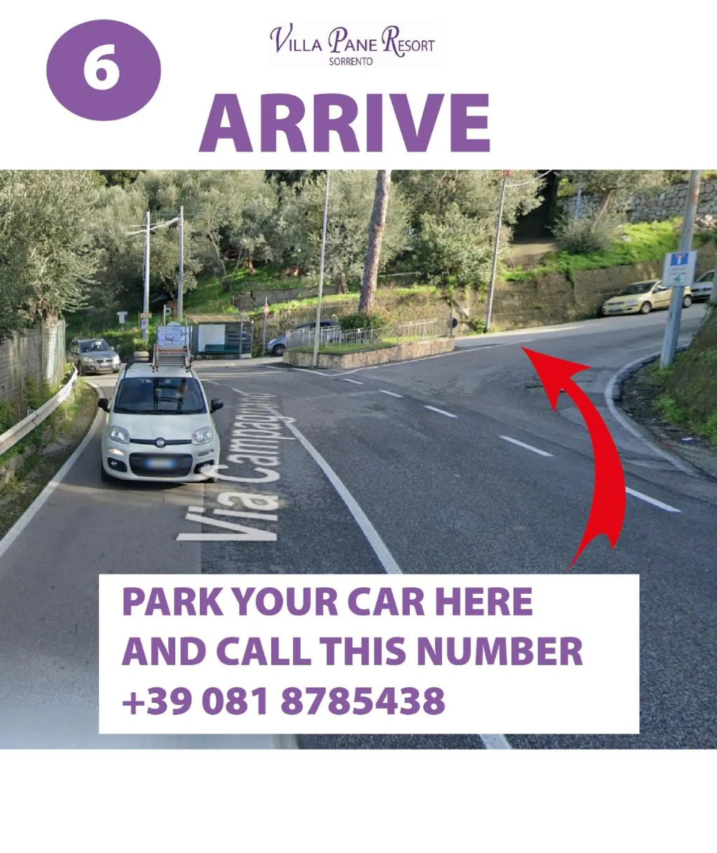 Agriturismo Villa Pane Landkarte