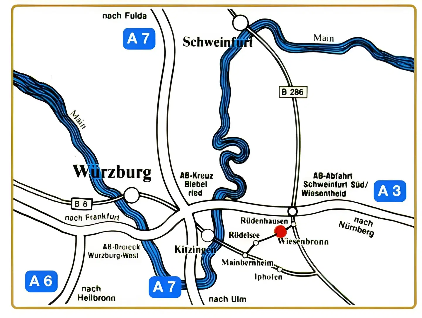 Schwarzer Adler Landkarte