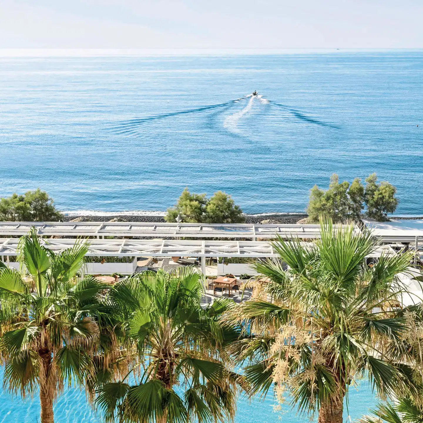 Kamari Beach Landschaft