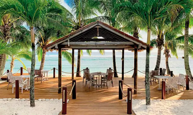 Magic Reef Beachfront Bungalows Terrasse