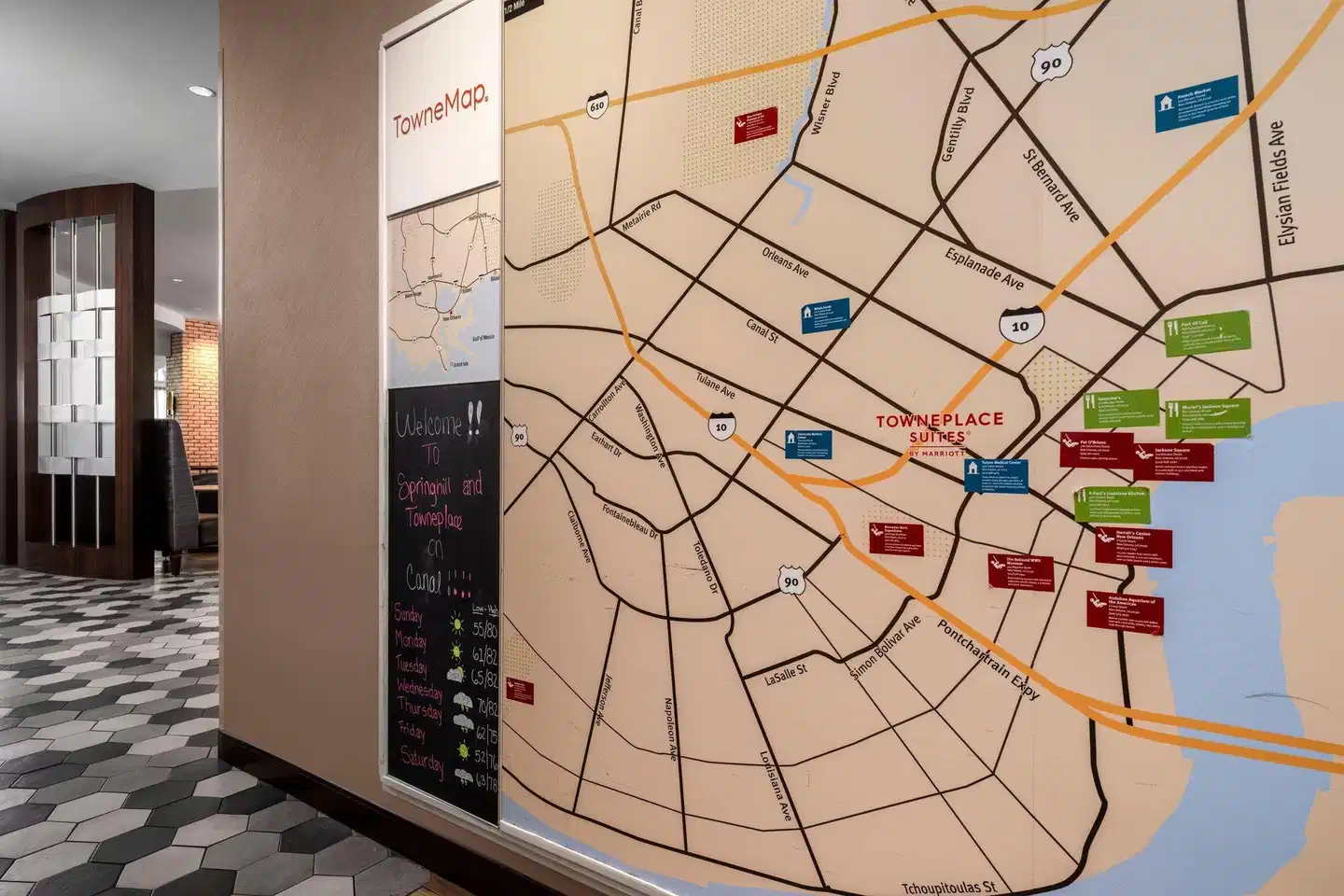 TownePlace Suites by Marriott New Orleans Downtown/Canal Street Landkarte