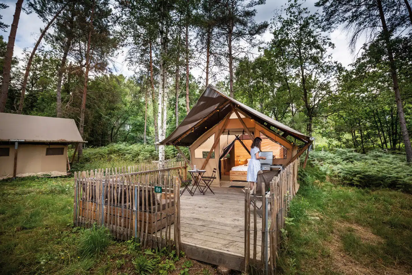 Village Huttopia Lac de Rillé Garten